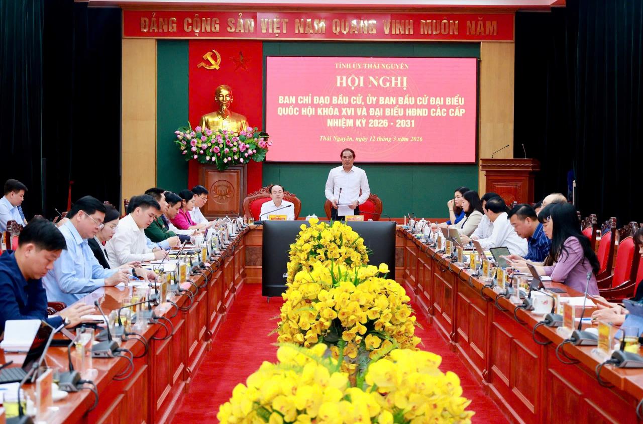 Ban Chỉ đạo, Ủy ban bầu cử tỉnh tổ chức rút kinh nghiệm  thực hiện diễn tập công tác bầu cử đại biểu Quốc hội khóa XVI và đại biểu HĐND các cấp tỉnh Thái Nguyên nhiệm kỳ 2026 - 2031 và triển khai các công việc trong thời gian tới